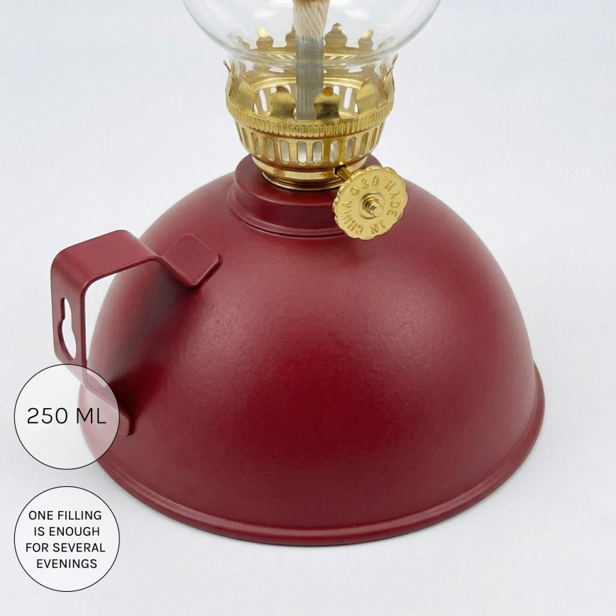 Brilagi - Lampe à pétrole MERLIN rouge