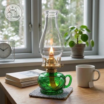Brilagi - Lampe à pétrole MERLIN verte
