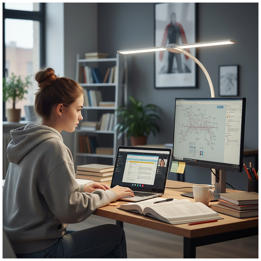 Brilagi - Lampe de bureau LED à intensité variable USB VARIO LED/14W/5V 3000-6000K blanche