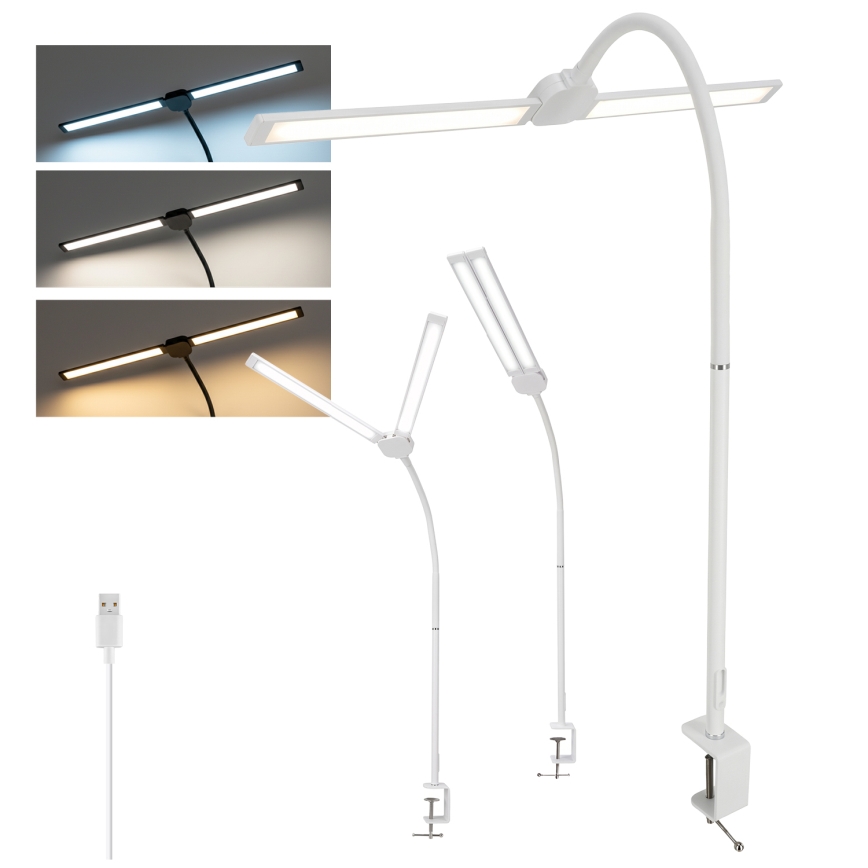 Brilagi - Lampe de bureau LED à intensité variable USB VARIO LED/14W/5V 3000-6000K blanche