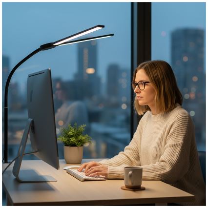 Brilagi - Lampe de bureau LED dimmable USB VARIO LED/14W/5V 3000-6000K noire