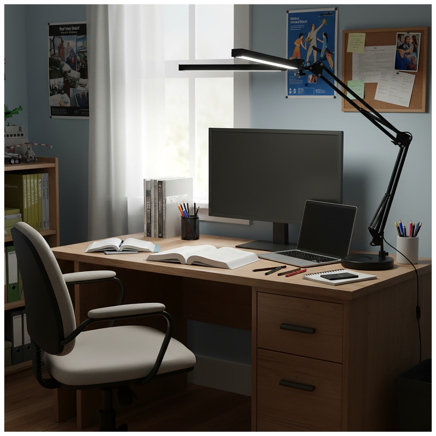 Brilagi - Lampe de bureau LED dimmable VARIO LED/15W/230V 3000-6000K noire