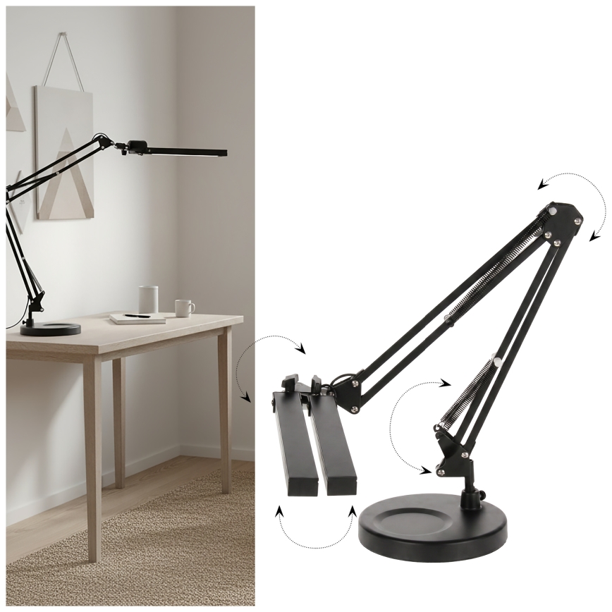 Brilagi - Lampe de bureau LED dimmable VARIO LED/15W/230V 3000-6000K noire