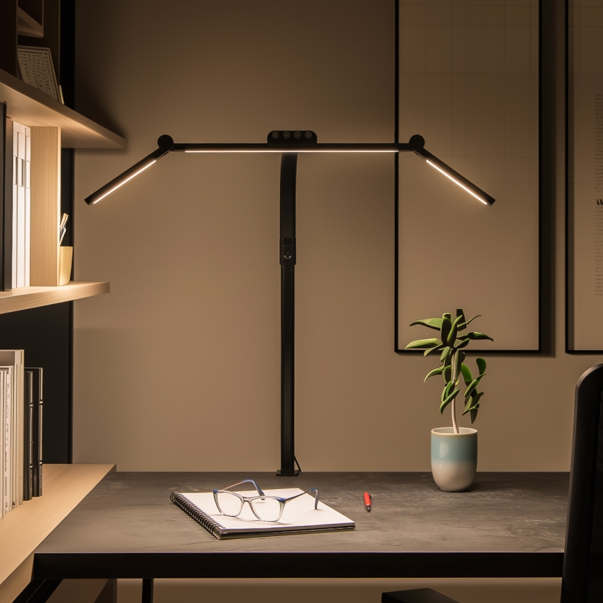 Brilagi - Lampe de table LED dimmable à commande tactile à pince VARIO LED/24W/230V 3000-6500K IRC 92 noire