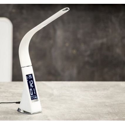 Brilagi - Lampe de table à intensité variable avec écran PELLE LED/7W/230V blanc