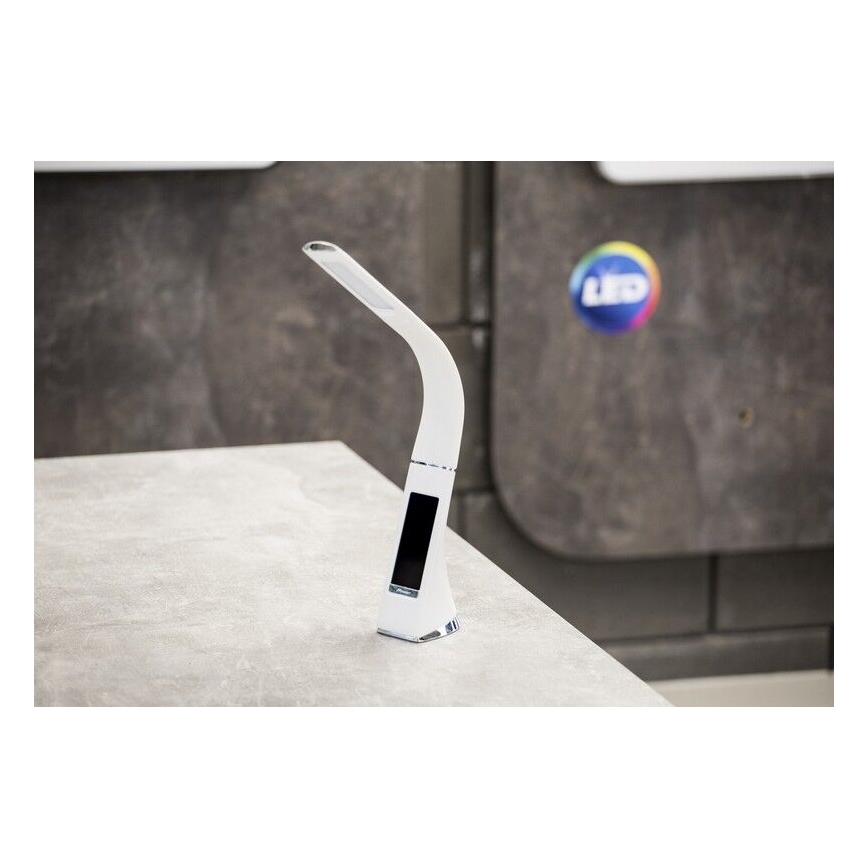 Brilagi - Lampe de table à intensité variable avec écran PELLE LED/7W/230V blanc