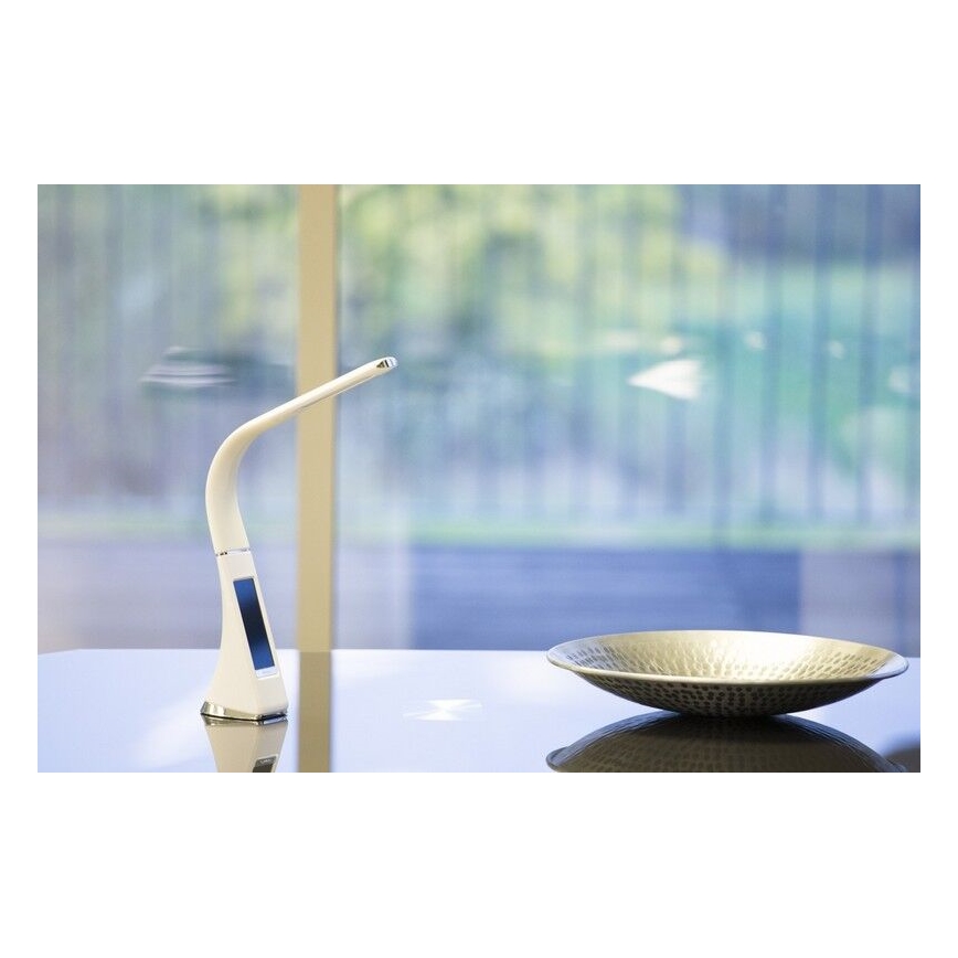 Brilagi - Lampe de table à intensité variable avec écran PELLE LED/7W/230V blanc