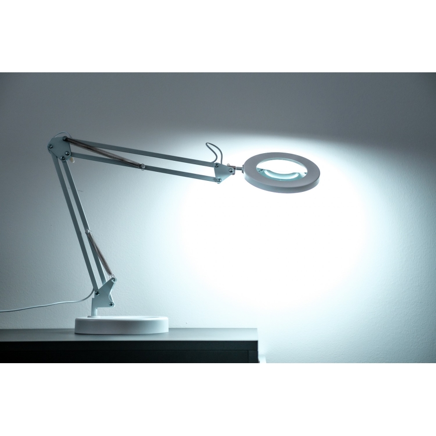 Brilagi - Lampe de table à intensité variable avec loupe LENS LED/12W/5V 3000/4200/6000K blanc