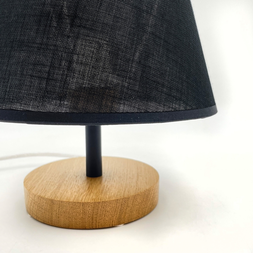Brilagi - Lampe de table ANTHONY 1xE27/60W/230V chêne/noir