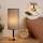 Brilagi - Lampe de table avec port USB TABLON 1xE27/25W/230V chêne/noir/gris