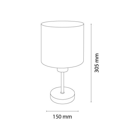 Brilagi - Lampe de table pour enfants BOBO WOOD 1xE27/25W/230V chêne/noir/beige/à pois