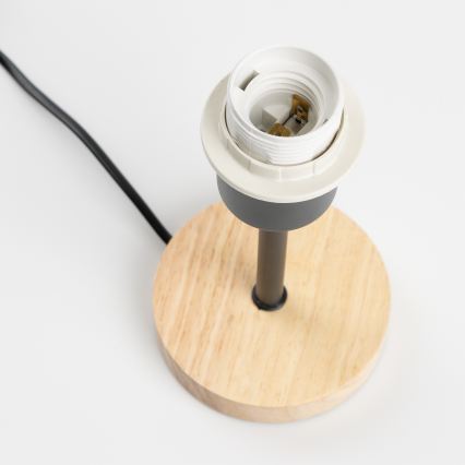 Brilagi - Lampe de table pour enfants BOBO WOOD 1xE27/25W/230V chêne/noir/blanc/à motif oursons