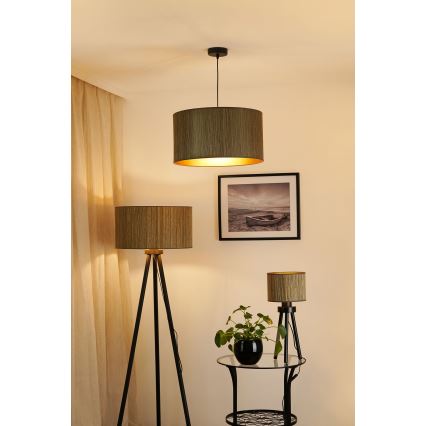 Brilagi - Lampe de table BOSTON ROLLER 1xE27/15W/230V paille marron/doré