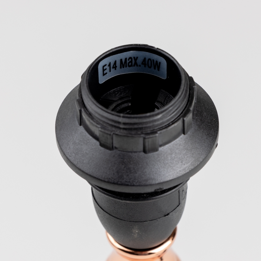 Brilagi - Lampe de table CERIA, 1xE14/40W/230V, finition noire/cuivrée/grise