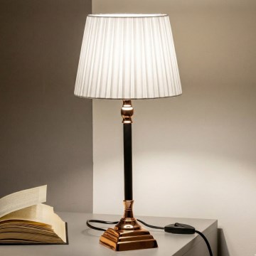 Brilagi - Lampe de table CERIA 1xE14/40W/230V Ø 25 cm cuivrée/blanche