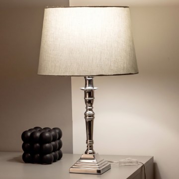 BRILAGI - Lampe de table CERIA 1xE27/60W/230V Ø 30 cm argentée/grise