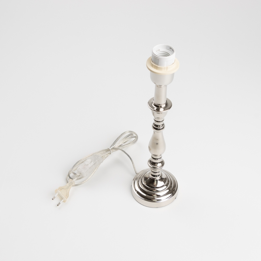 Brilagi - Lampe de table CERIA 1xE27/60W/230V Ø 30 cm chrome brillant/gris