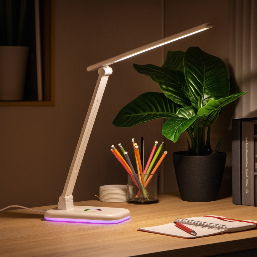 Brilagi - Lampe de table dimmable LED RGBW MODO LED/7W/5V 3000/4000/6500K blanche