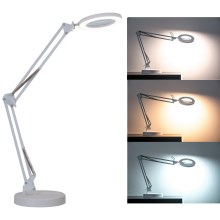 Brilagi - Lampe de table LED à intensité variable avec verre grossissant LENS LED/12W/5V 3000/4200/6000K blanc