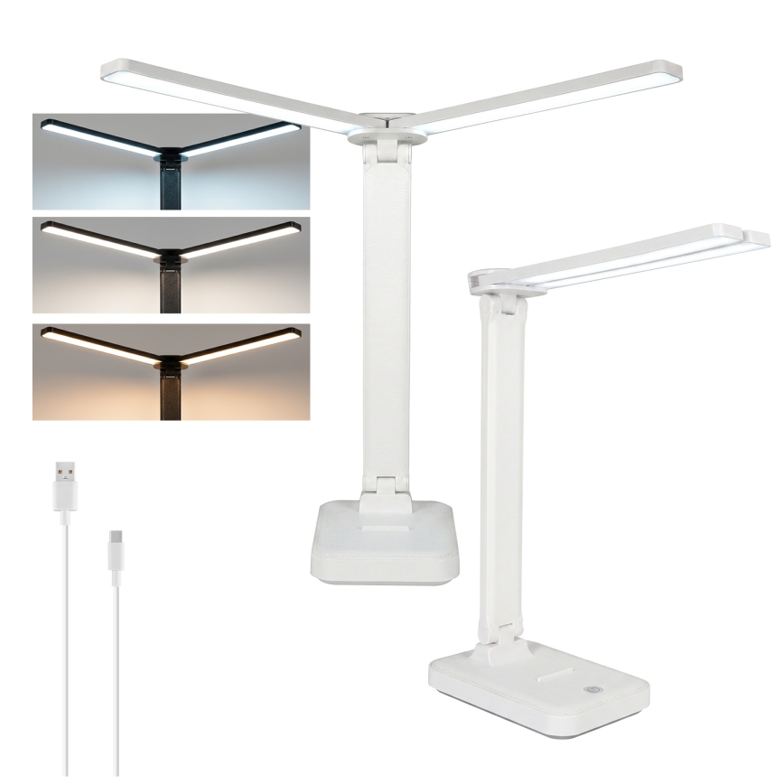 Brilagi - Lampe de table LED dimmable MODO DUO LED/8W/5V 3000/4000/6500K blanche