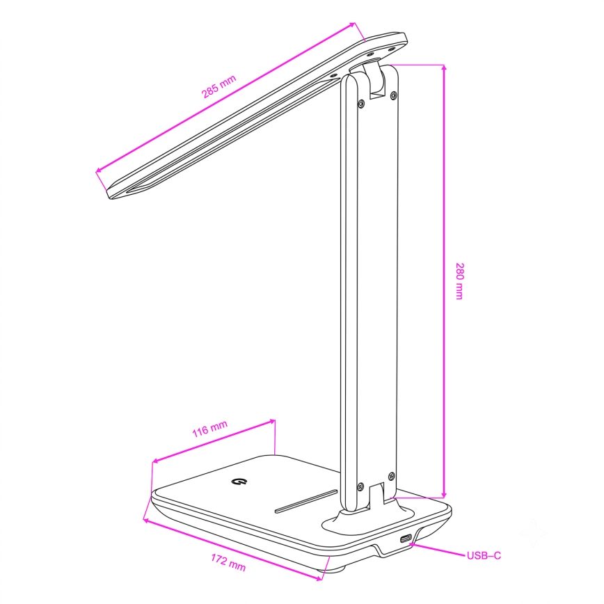 Brilagi - Lampe de table LED dimmable MODO LED/7W/230V 3000/4000/6500K noire