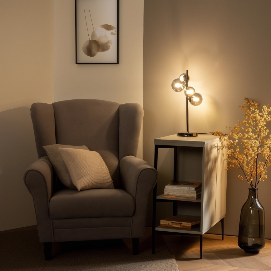 Brilagi - Lampe de table LED MILLA 4xG9/3W/230V chrome brillant/fumé