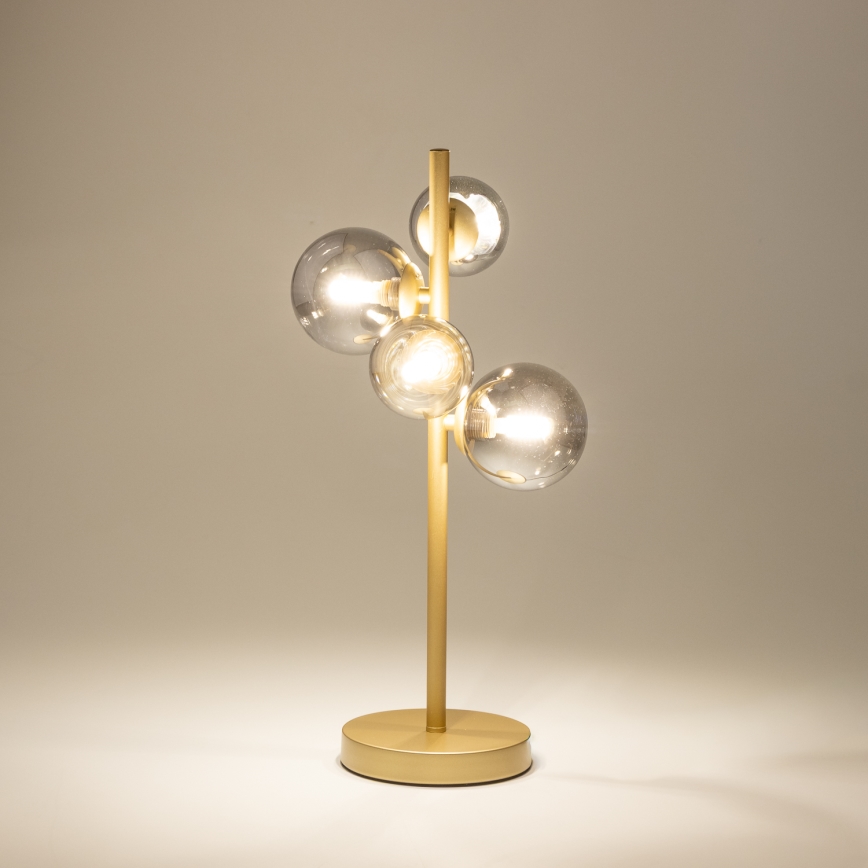 Brilagi - Lampe de table LED MILLA 4xG9/3W/230V doré/fumé