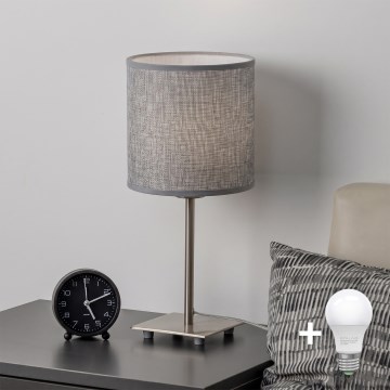 Brilagi - Lampe de table LED NUBILA 1xE27/60W/230V grise
