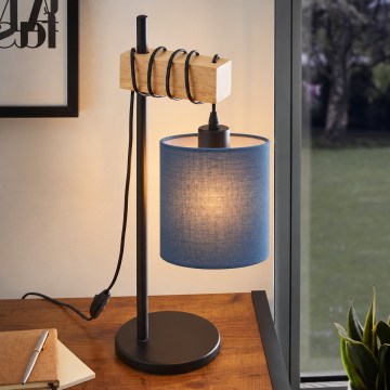 BRILAGI - Lampe de table NUBILA 1xE27/40W/230V marron/noir/bleu foncé