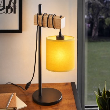 BRILAGI - Lampe de table NUBILA 1xE27/40W/230V marron/noir/jaune