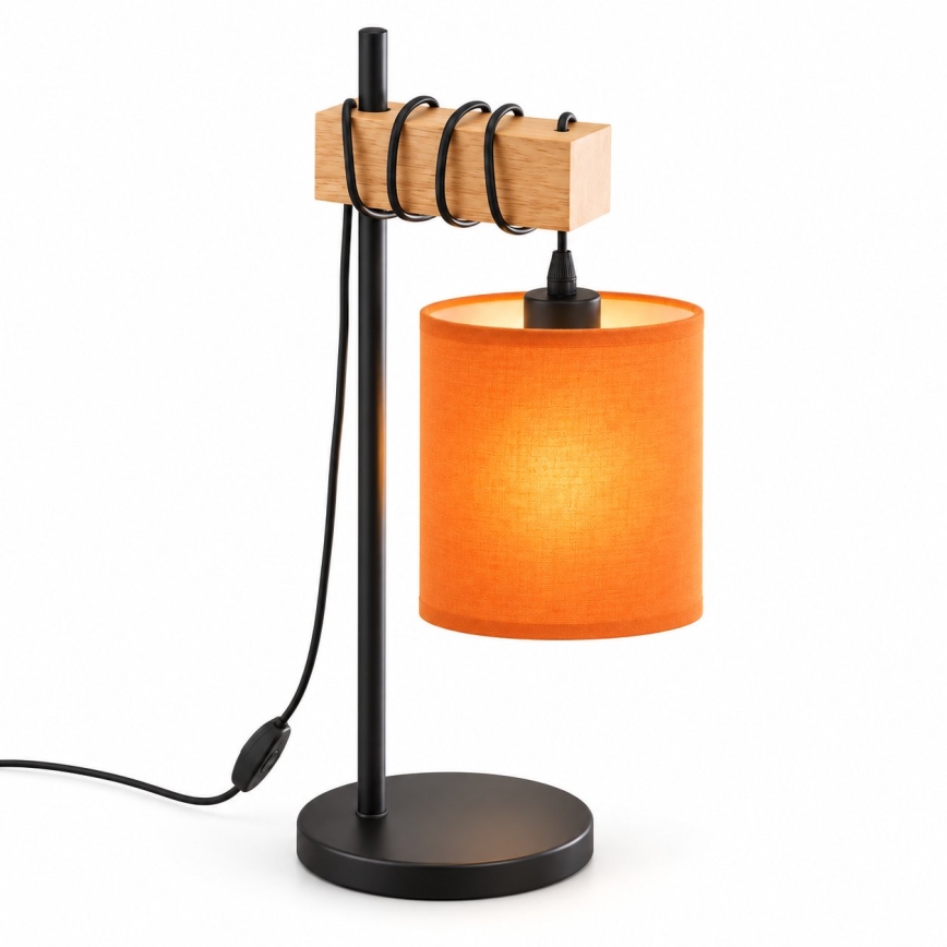 BRILAGI - Lampe de table NUBILA 1xE27/40W/230V marron/noir/orange