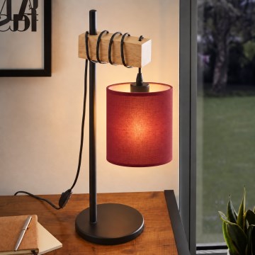BRILAGI - Lampe de table NUBILA 1xE27/40W/230V marron/noir/rouge pompéien
