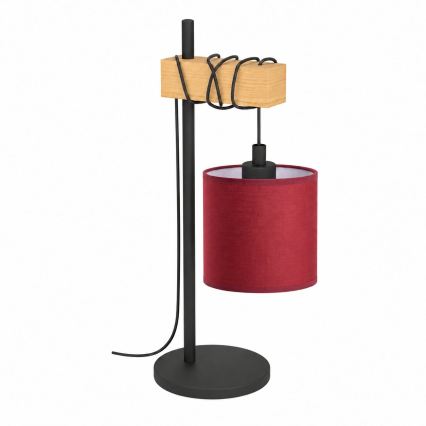 BRILAGI - Lampe de table NUBILA 1xE27/40W/230V marron/noir/rouge pompéien