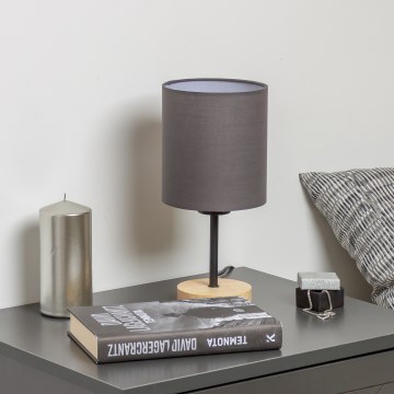 Brilagi - Lampe de table NUBILA WOOD 1xE27/25W/230V chêne/anthracite