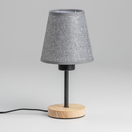 Brilagi - Lampe de table NUBILA WOOD 1xE27/25W/230V chêne/gris