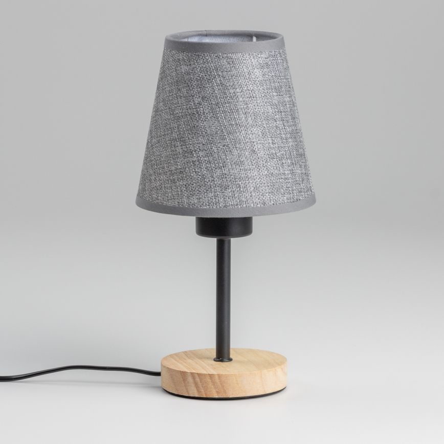 Brilagi - Lampe de table NUBILA WOOD 1xE27/25W/230V chêne/gris