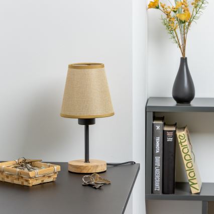 Brilagi - Lampe de table NUBILA WOOD 1xE27/25W/230V chêne/marron clair