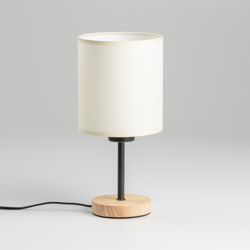 Brilagi - Lampe de table NUBILA WOOD 1xE27/25W/230V chêne/noir/crème