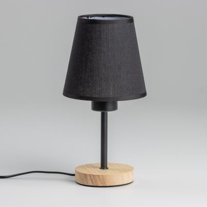 Brilagi - Lampe de table NUBILA WOOD 1xE27/25W/230V chêne/noir