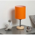 Brilagi - Lampe de table NUBILA WOOD 1xE27/25W/230V chêne/noir/orange