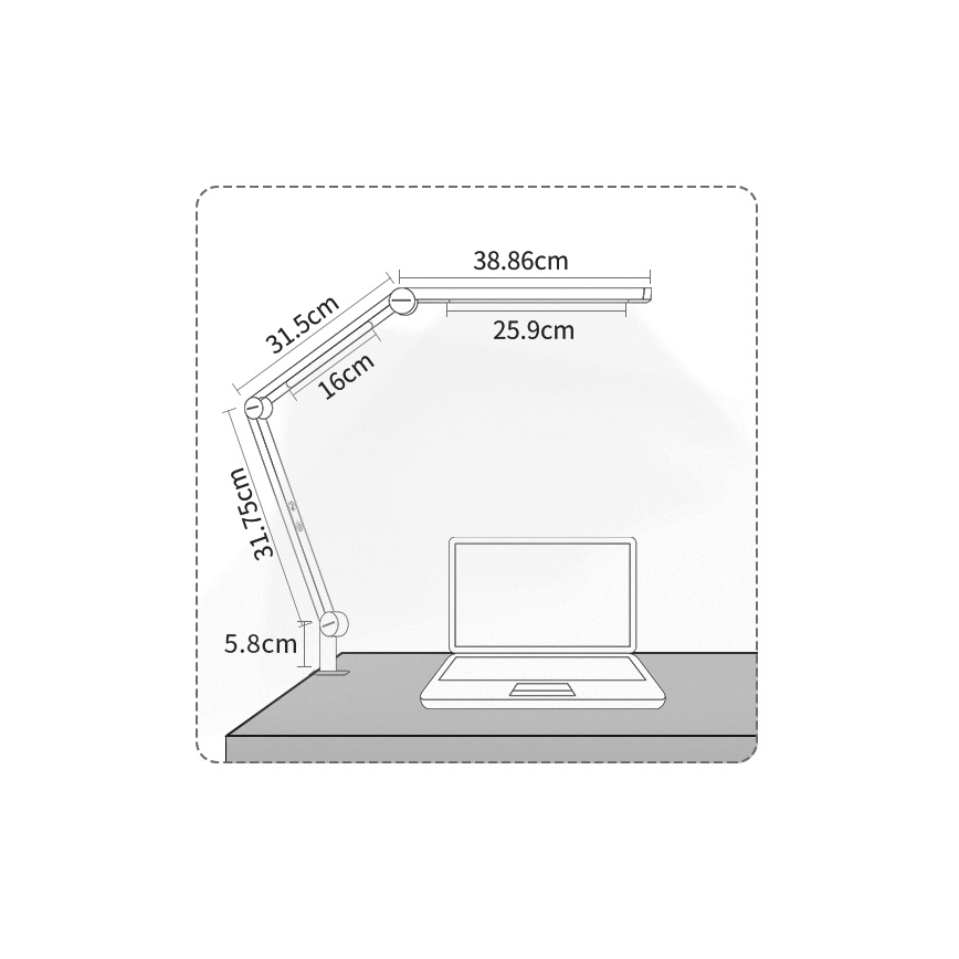 BRILAGI - Lampe de table tactile flexible à intensité variable VARIO LED/12W/230V 3000/4000/5000/6500K CRI 92 noir