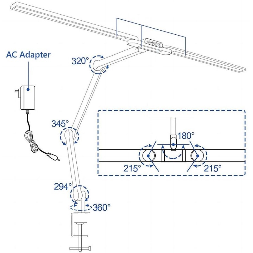 Brilagi - Lampe de table tactile flexible à intensité variable VARIO LED/24W/230V 3000-6500K CRI 92 blanc