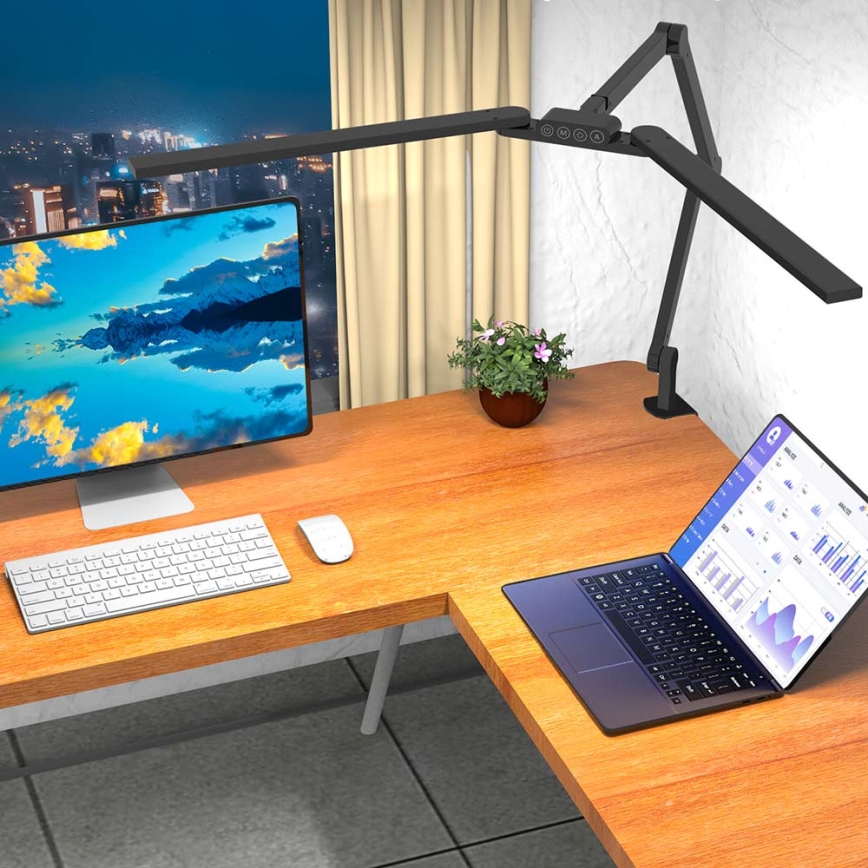 Brilagi - Lampe de table flexible tactile à intensité variable VARIO LED/24W/230V 3000-6500K IRC 92 noir