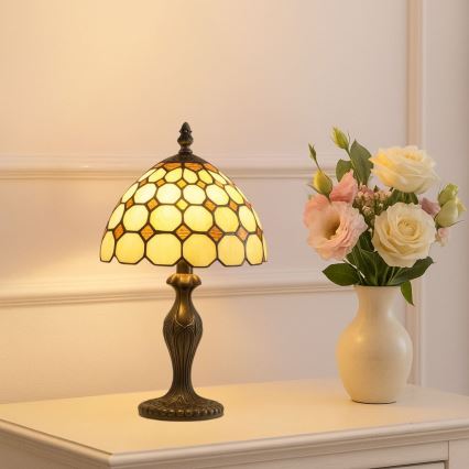 Brilagi - Lampe de table Tiffany en vitrail DORAN 1xE14/40W/230V