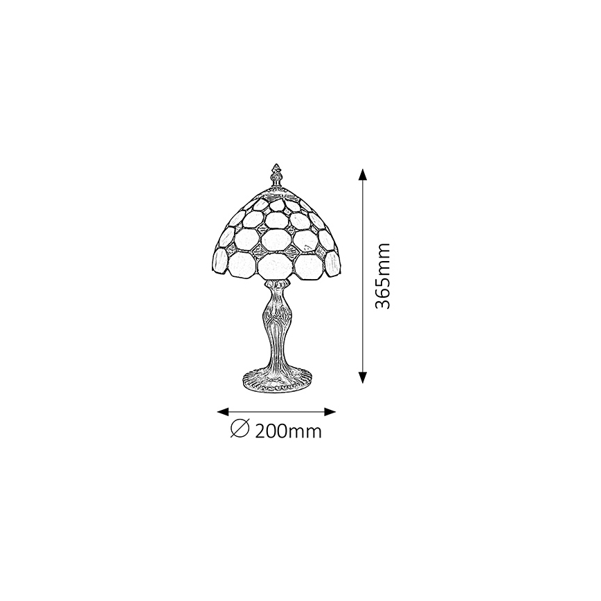 Brilagi - Lampe de table Tiffany en vitrail DORAN 1xE14/40W/230V