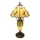 Brilagi - lampe de table Tiffany en vitrail FOLIA 1xE27/60W/230V + 1xE14/40W