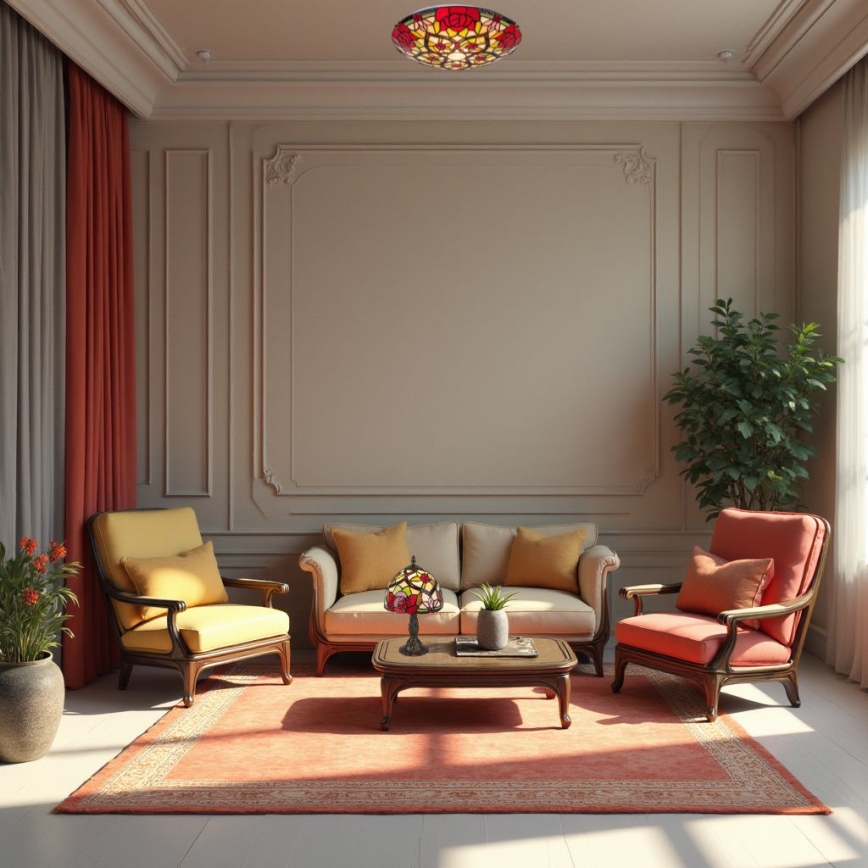 Brilagi - Lampe de table Tiffany en vitrail GARLAN 1xE14/40W/230V