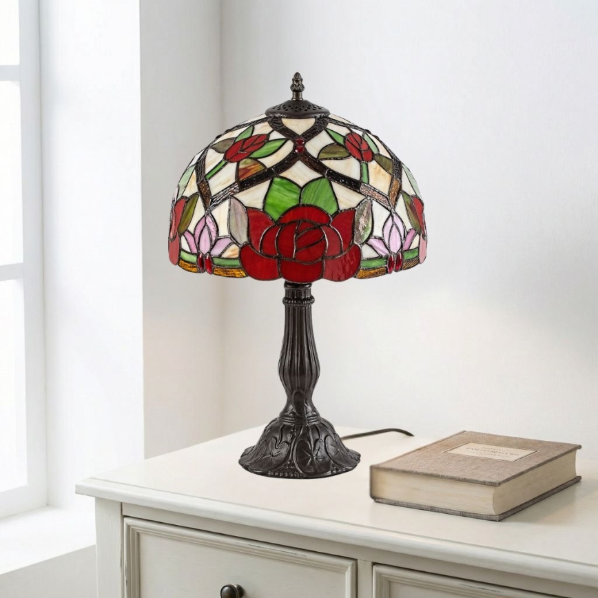 Brilagi - Lampe de table Tiffany en vitrail GARLAN 1xE27/40W/230V