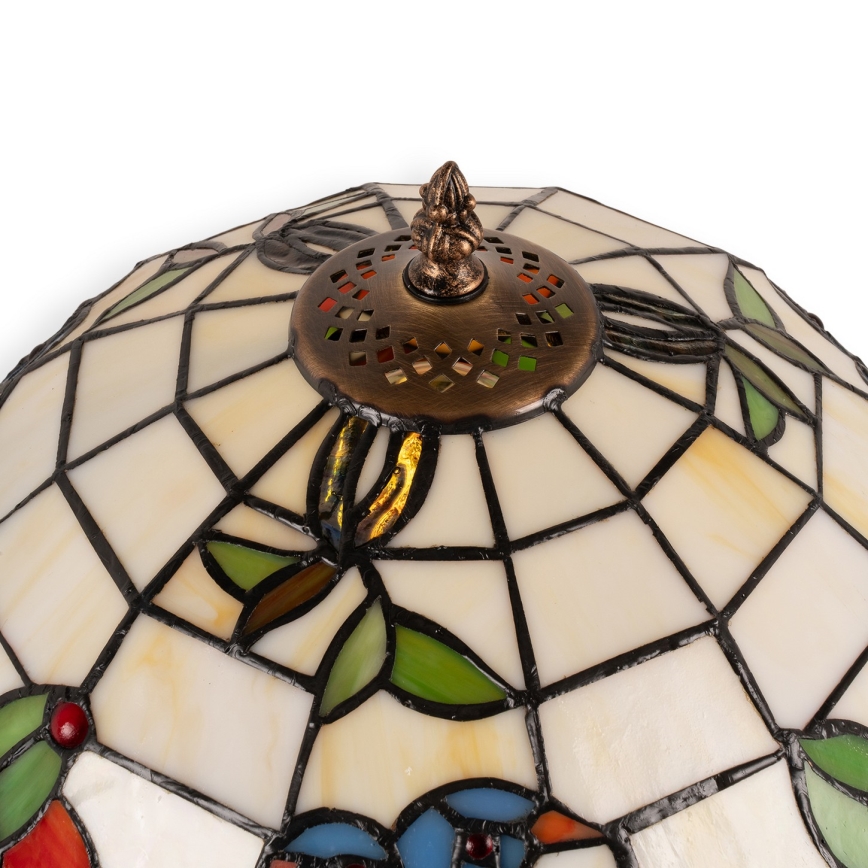 Brilagi - Lampe de table Tiffany en vitrail JUNGLE 1xE27/60W/230V + 1xE14/40W