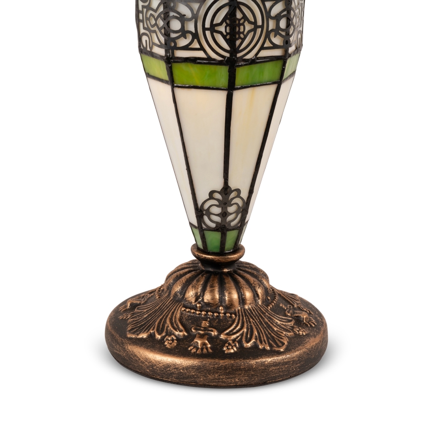 Brilagi - Lampe de table Tiffany en vitrail JUNGLE 1xE27/60W/230V + 1xE14/40W